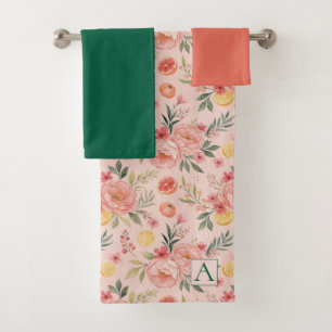 Monographie de Motif rustique citron rose rose ros
