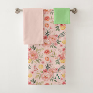 Monographie de Motif rustique citron rose rose ros