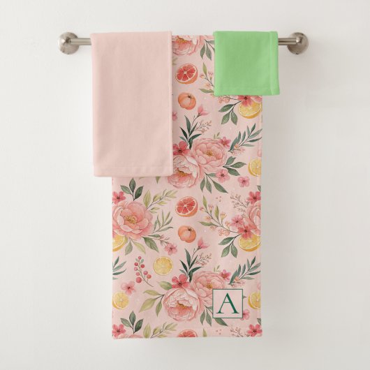Monographie de Motif rustique citron rose rose ros (En situation)