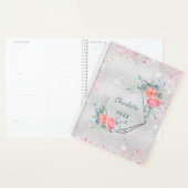 Monographie de parties scintillant de fleurs roses (Devant avec enveloppe)