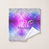 Monographie de parties scintillant mignonne brossé (Gant de toilette)