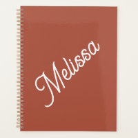 Monographie de script, couleur de terre cuite mode