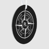 Monographie d'emblème de compas noir et blanc (devant)