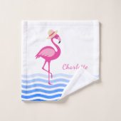 Monographie des vagues de flamand rose mou (Gant de toilette)