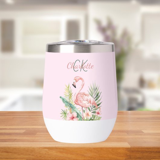 Monographie d'été tropicale rose flamingo