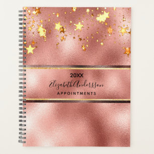 Monographie d'étoiles élégantes en or rose
