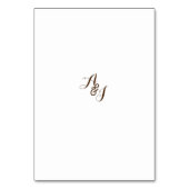 Monographie en bois brun rustique Carte de numéro  (Dos)