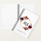 Monographie florale bordeaux géométrique en or bla (Devant avec enveloppe)