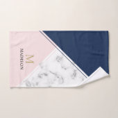 Monographie moderne et élégante en marbre bleu mar (Serviette à main)