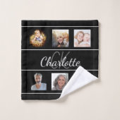 Monographie noir blanc collage photo (Gant de toilette)