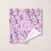 Monographie personnalisée des fleurs de cerisiers  (Gant de toilette)