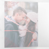 Monographie rose Dusty programme de mariage photo (Intérieur en premier)