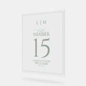 Monographie verte moderne Numéro de tableau du Mar (Angle)