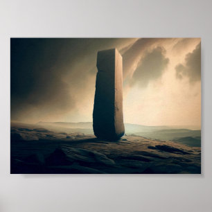 Monoliet op Desert Planet Poster