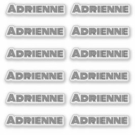 Monoline grote letters gepersonaliseerde naam sticker