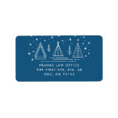 Monoline kerstbomen Adresetiketten Etiket (Voorkant)
