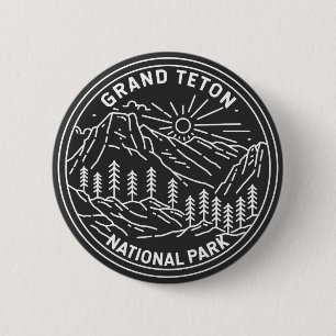 monoline van het nationaal park Grand Teton Ronde Button 5,7 Cm