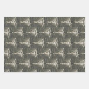 Monomatische Kruisiging Minimalistische Kunst Inpakpapier Vel