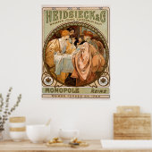  monopole, Reims Champagne Adverteren kunst Poster (Keuken)