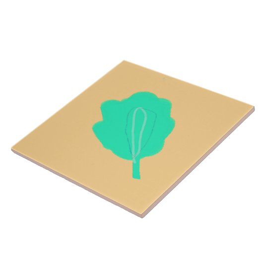 Monoprint ontwerp tegeltje (Zijkant)