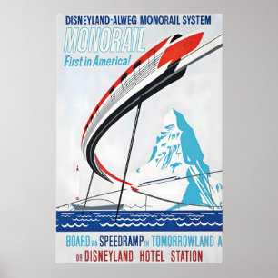 Monorail Amerikaanse Amerikaanse Trein Reizen Berg Poster