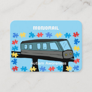 Monorail trein wagon coaster autisme puzzel visitekaartje