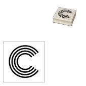 Monoton Letter C Rubber Stempel (Gestempeld)