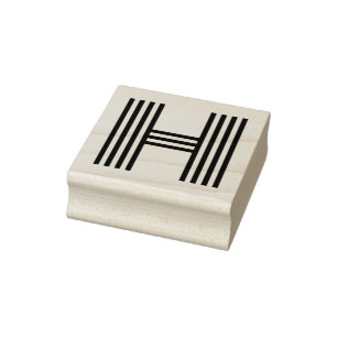 Monoton Letter H Rubber Stempel