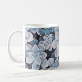 Monotone blauwe succulente Mok
