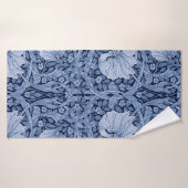 Monotone bleu Pimpernel, William Morris (Serviette de bain)