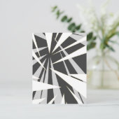 Monotone geometrisch grafisch ontwerp briefkaart (Staand voorkant)