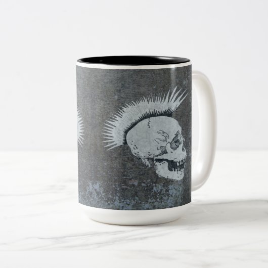 Monotone Mok met dubbele schedels (Voorkant rechts)