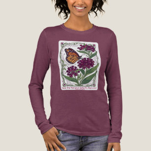 Monovlinder op paarse zijdeplant Tri-Blend shirt