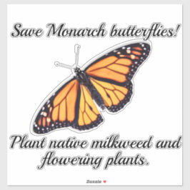 Monovlinder vlinder sticker