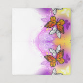 Monovlinder vlinders op paarse achtergrond (Buitenkant ongevouwen)