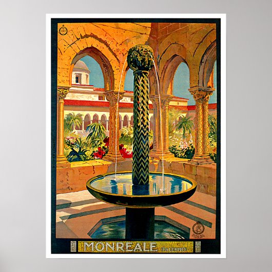 Monreale Palermo Sicilië - Reiskunst Poster (Voorkant)
