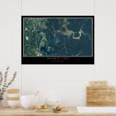 Monroe Lake Indiana Satellite Poster Map (Keuken)