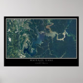 Monroe Lake Indiana Satellite Poster Map (Voorkant)