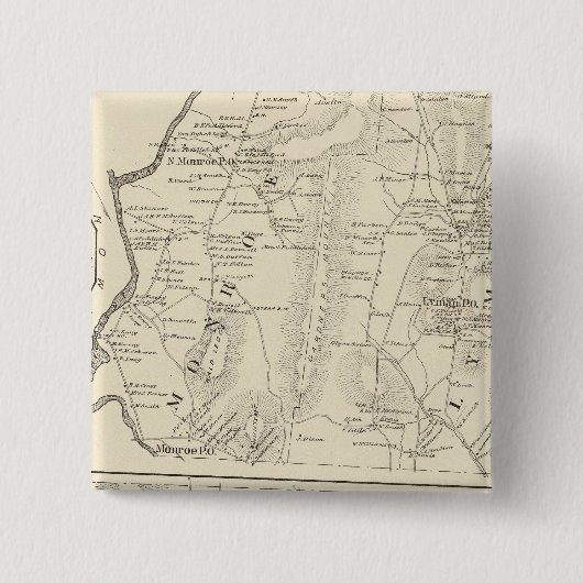 Monroe, Lyman, Bath Vierkante Button 5,1 Cm (Voorkant)