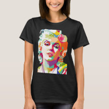Monroe Pop Kunstkleurige T-shirt afdrukken