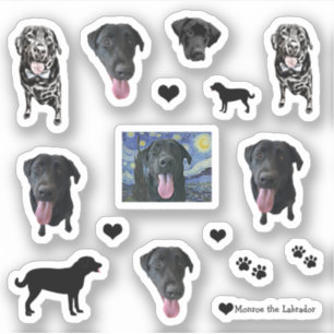 Monroe the Labrador Funny Dog Sticker