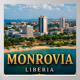 Monrovia Atlantische kust en Liberiaans erfgoed Poster