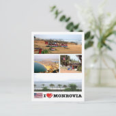 Monrovia - Liberia - I Love - Briefkaart (Staand voorkant)