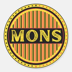 Mons City Pride Emblem – Belgische identiteit Ronde Sticker