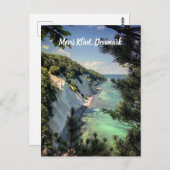 Møns Klint Denmark gestiliseerd Briefkaart (Voorkant / Achterkant)