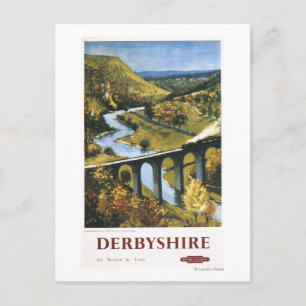 Monsal Dale, Train and Viaduct British Rail Briefkaart