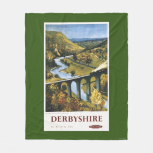 Monsal Dale, Train en Viaduct British Rail Fleece Deken