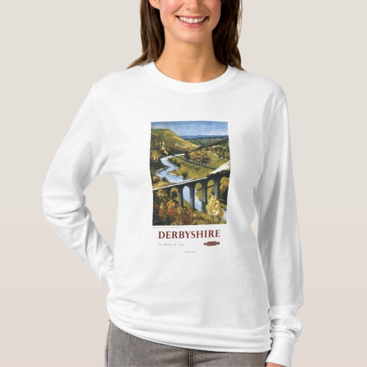 Monsal Dale, Train en Viaduct British Rail T-shirt (Voorkant)