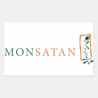 Monsanto = Monsatan Rechthoekige Sticker