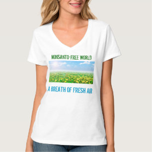 Monsanto-vrije wereld - een bedreiging van de fris t-shirt